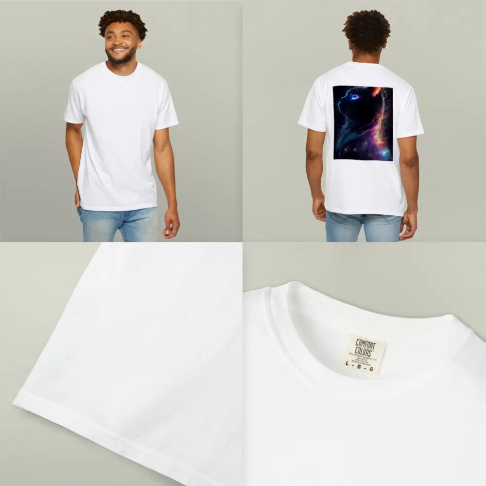 Black Cat Galaxy Space Cosmic Fantasy Art – T-Shirts