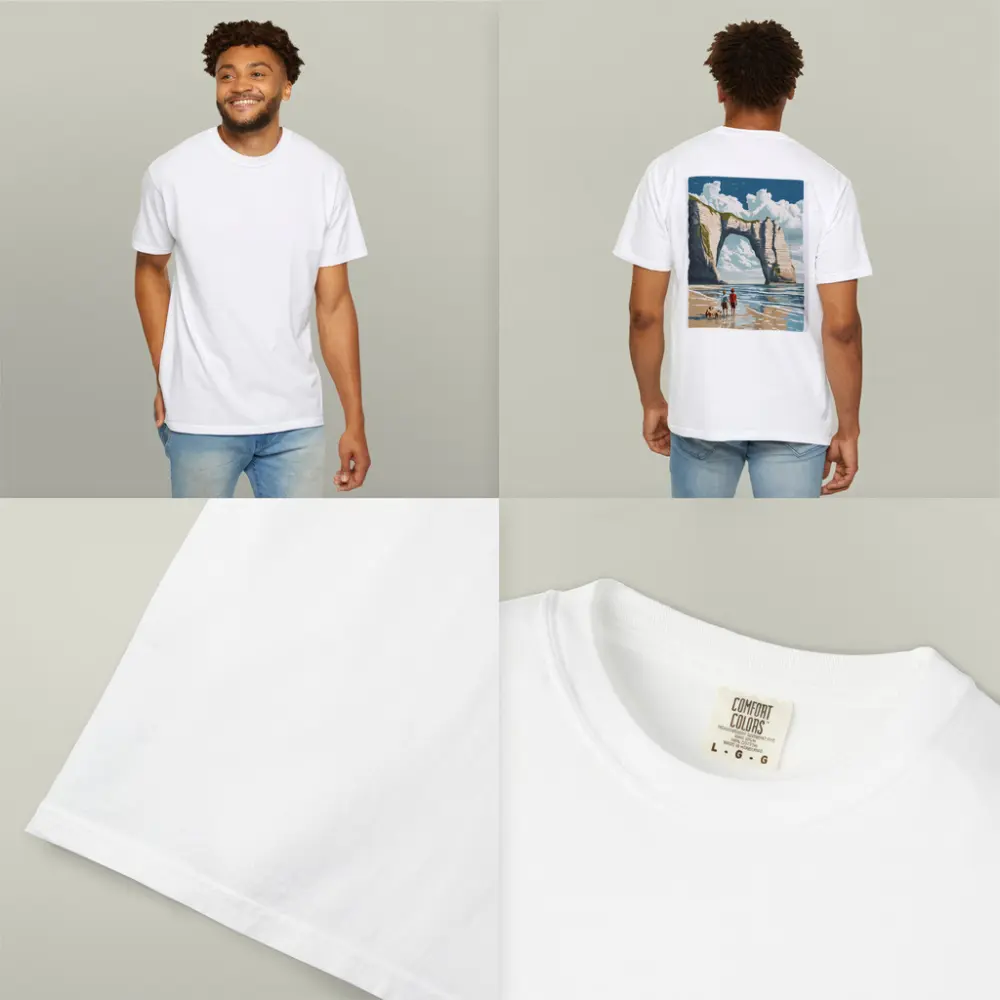 Etretat Cliffs Beach Walk Retro Travel Art – T-Shirts