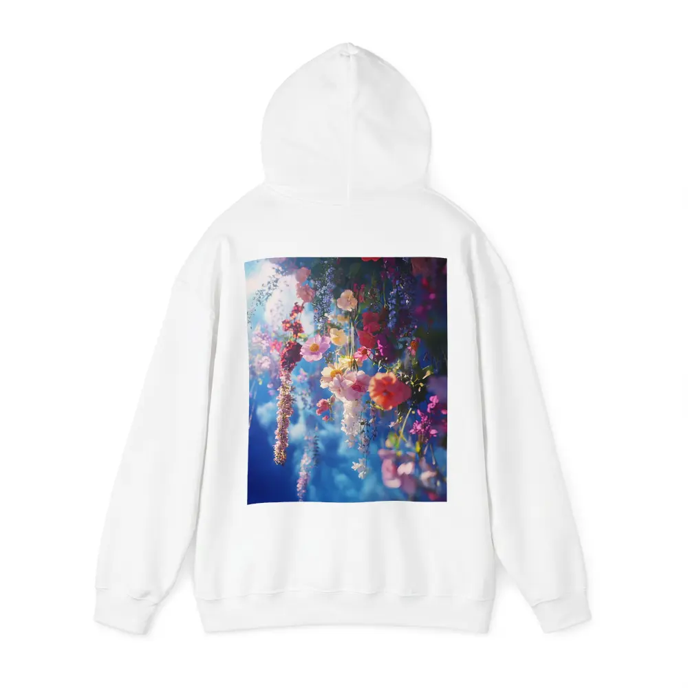 Hanging Mixed Flowers Blue Sky Background – Hoodies