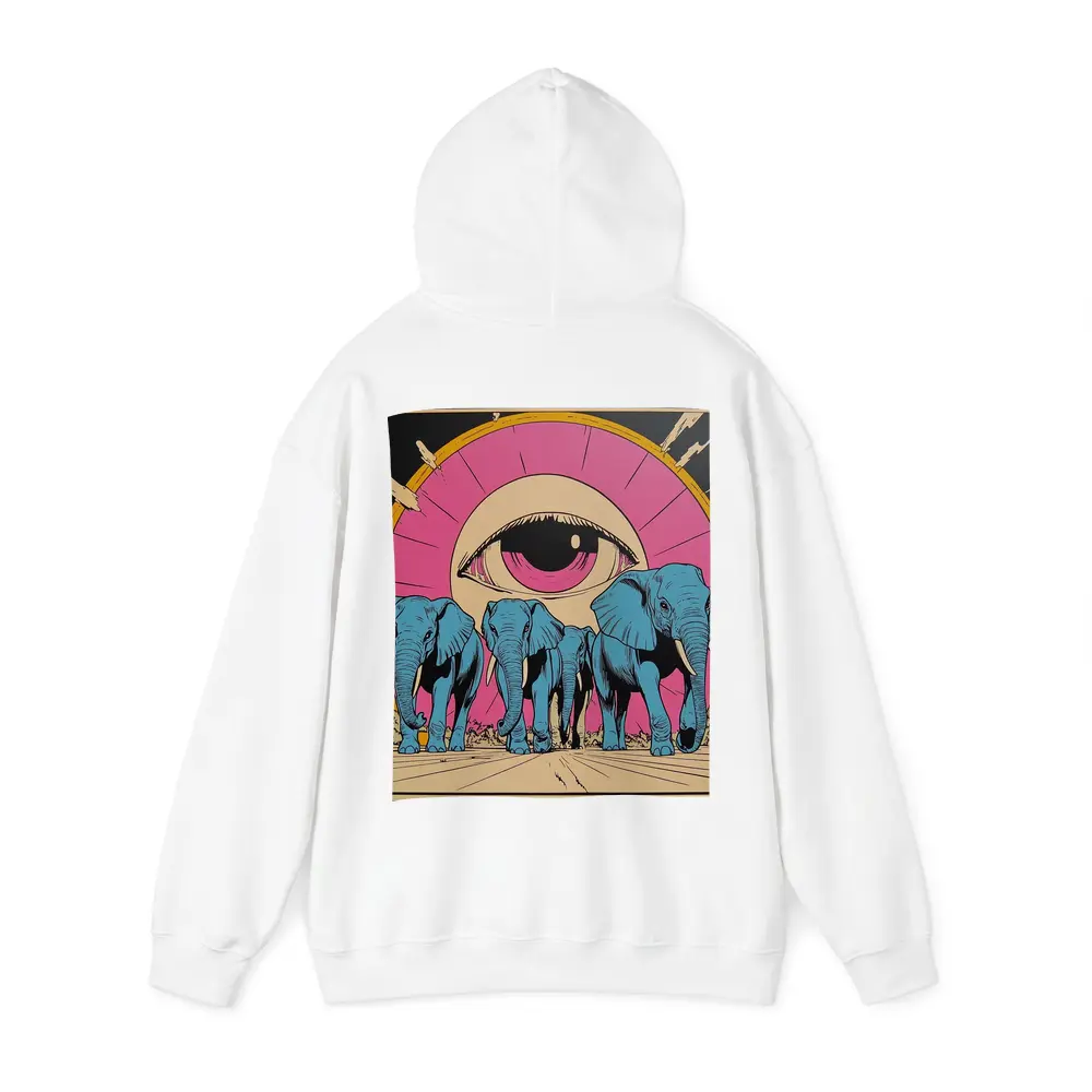 Blue Elephants Giant Eye Pop Art – Hoodies