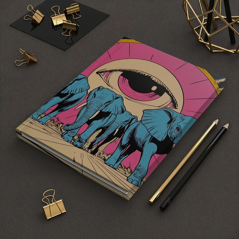 Blue Elephants Giant Eye Pop Art – Notebooks