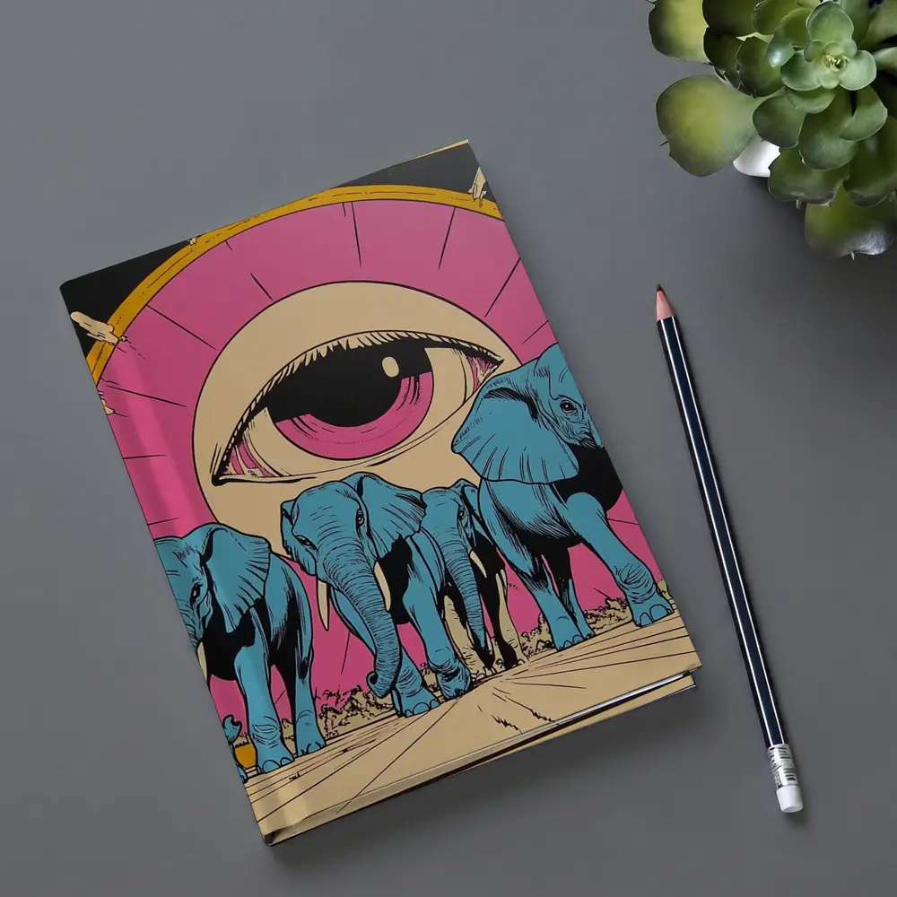 Blue Elephants Giant Eye Pop Art – Notebooks