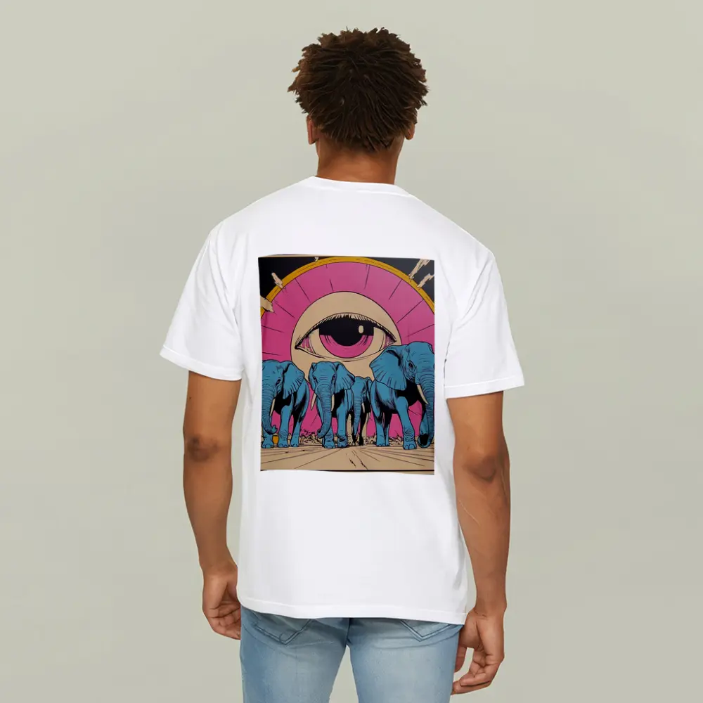 Blue Elephants Giant Eye Pop Art – T-Shirts
