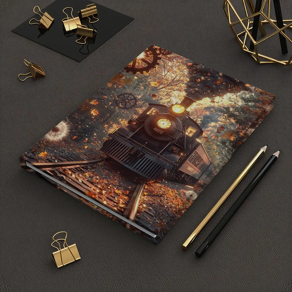 Vintage Steam Train Autumn Forest Steampunk – Notebooks