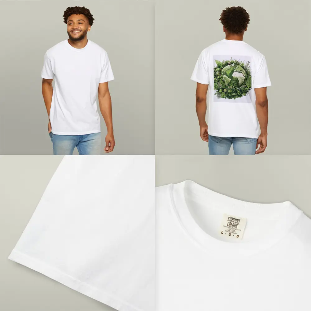 Green Earth Globe Surrounded By Lush Plants – T-Shirts