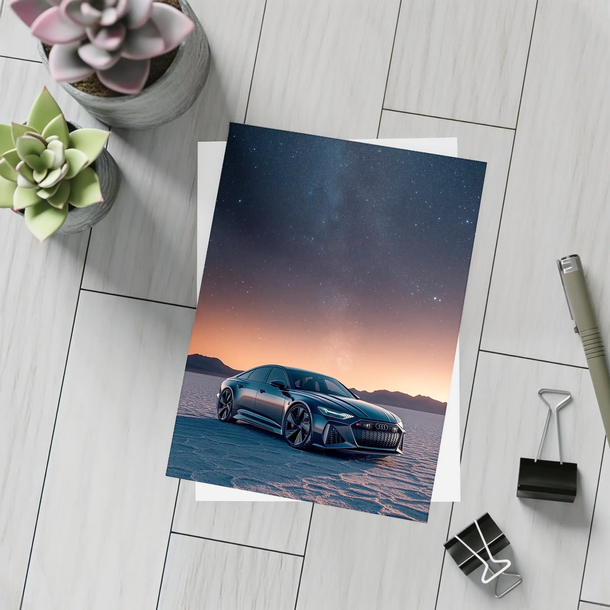 Audi RS7 Under Starry Night Sky – Postcards