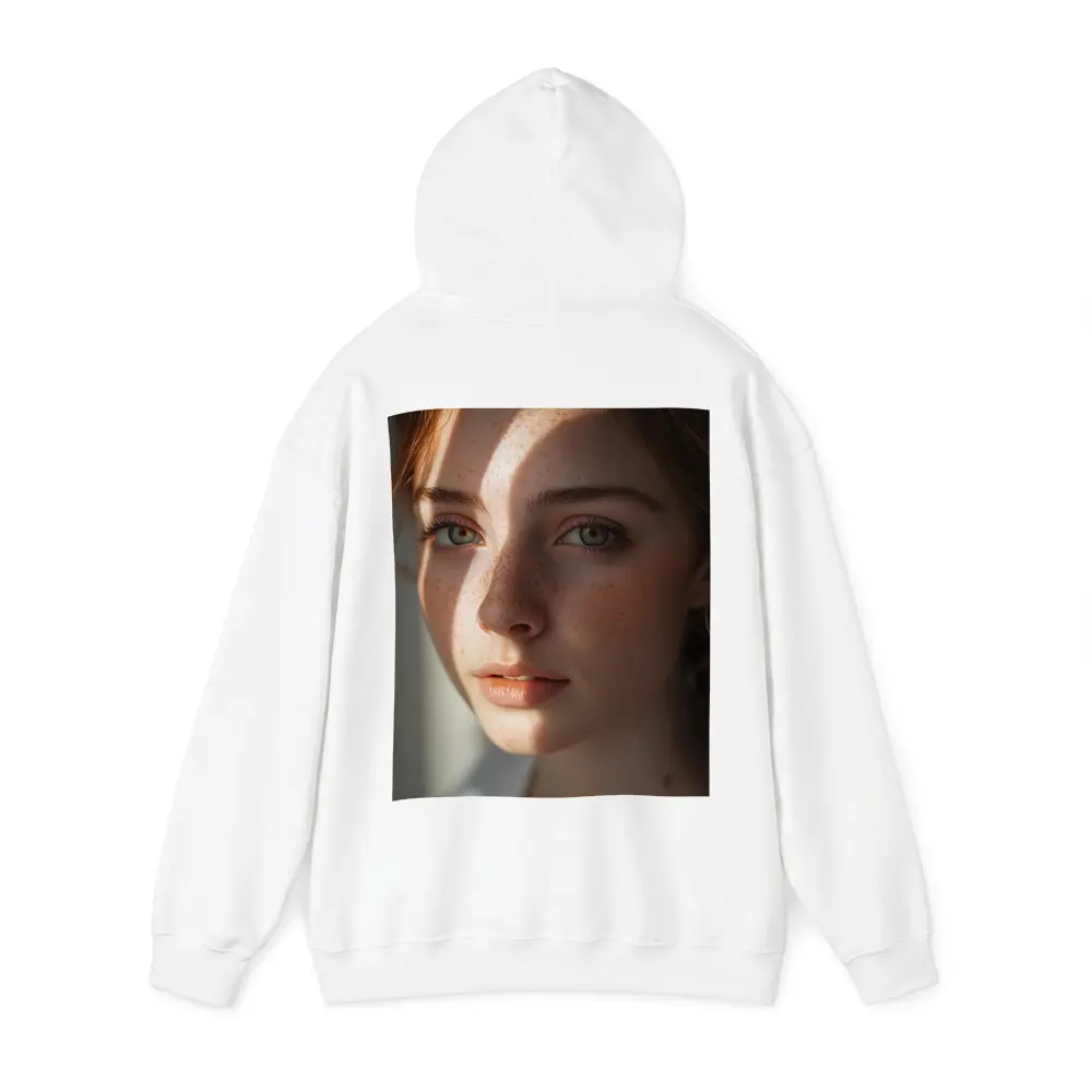 Young Woman With Freckles Soft Light – Hoodies