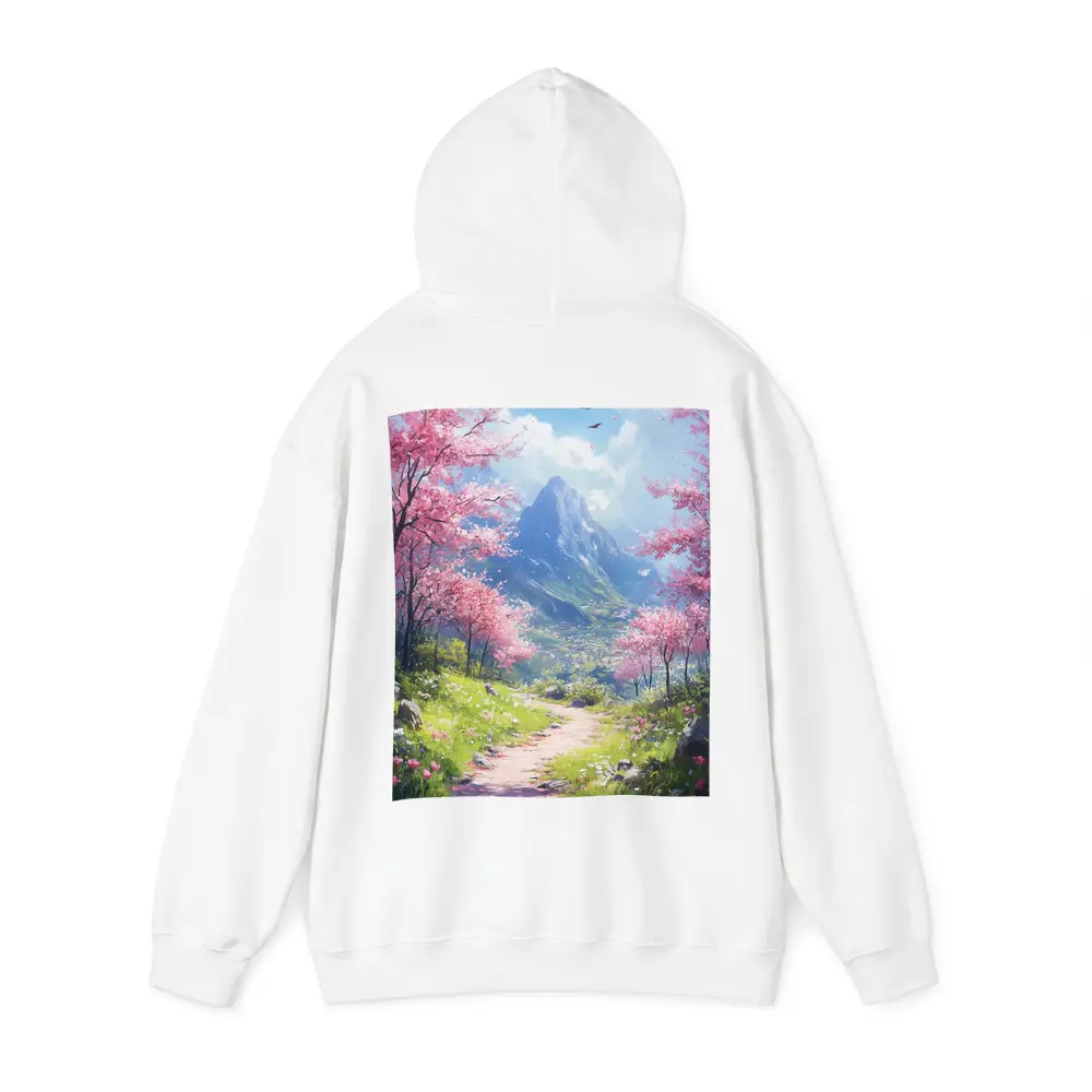Cherry Blossom Path Mountain Anime Art – Hoodies