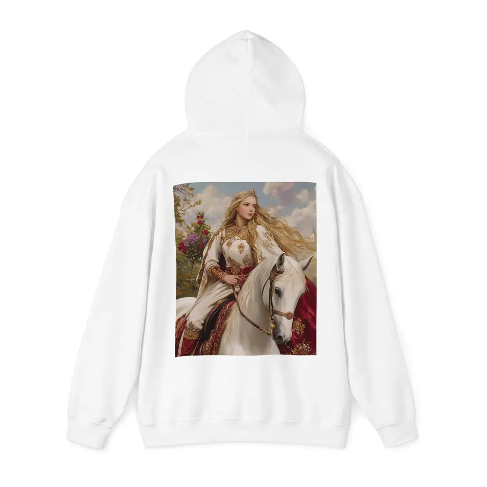 Medieval Princess Riding White Horse Fantasy Art – Hoodies