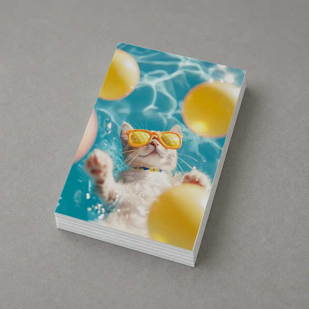 Cool Cat Sunglasses Swimming Pool Summer – Postcards