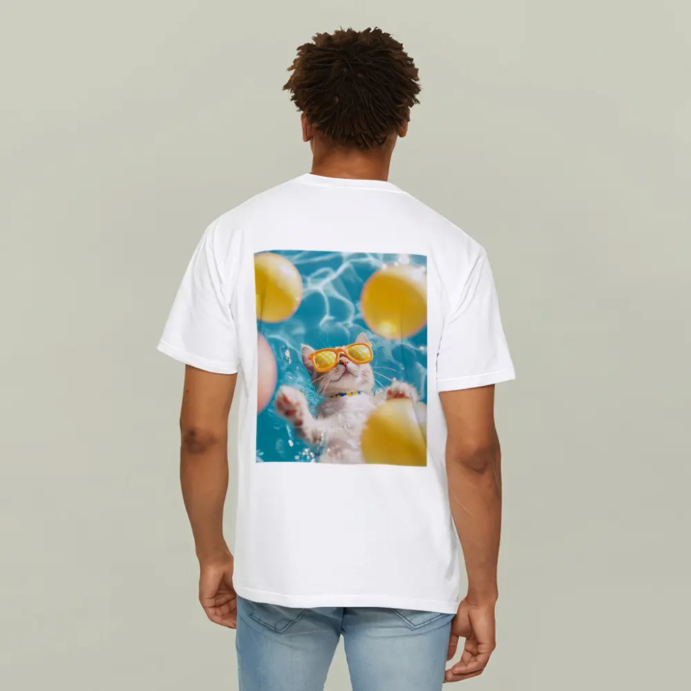 Cool Cat Sunglasses Swimming Pool Summer – T-Shirts