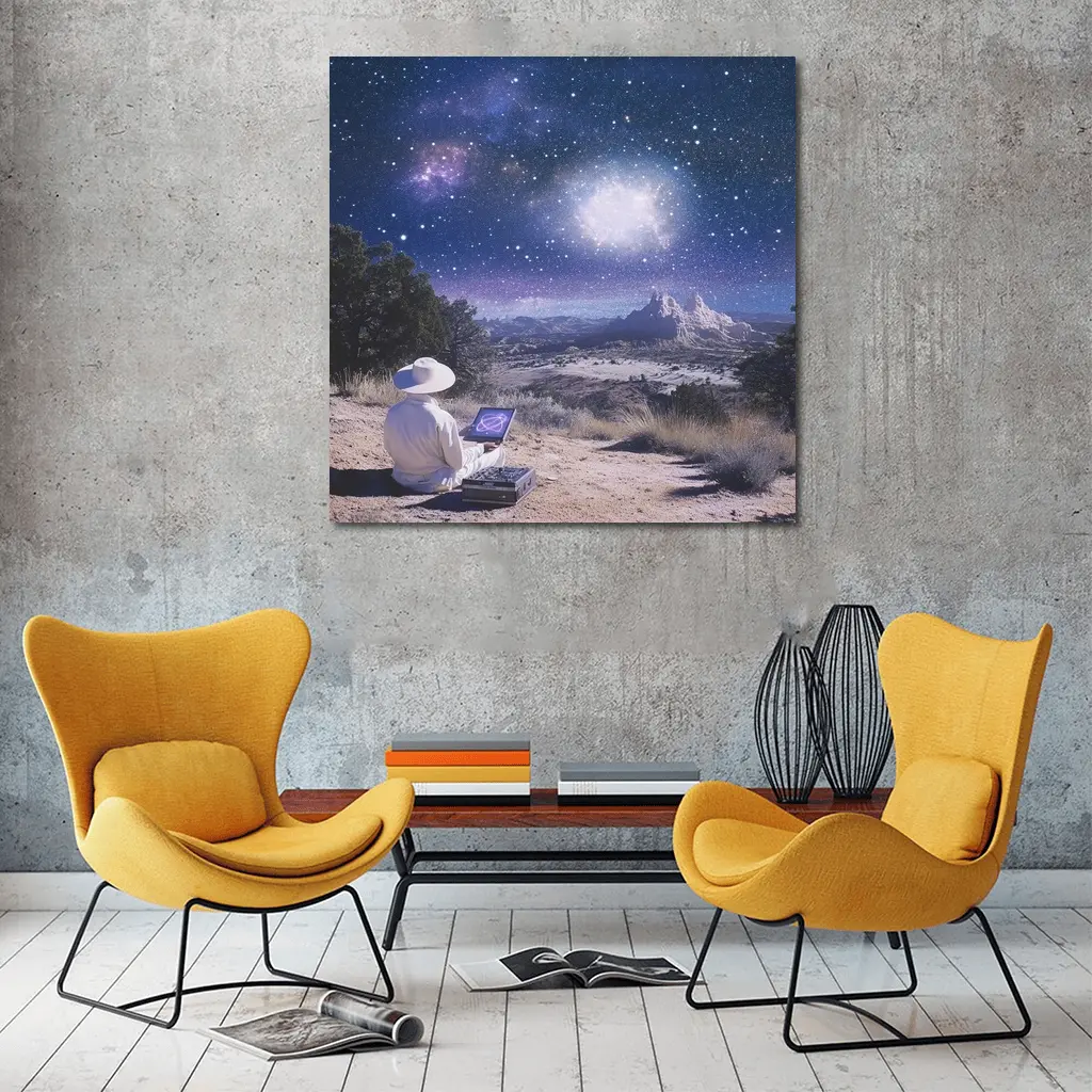 Desert Stargazer Milky Way Night Sky Art – Wall Art