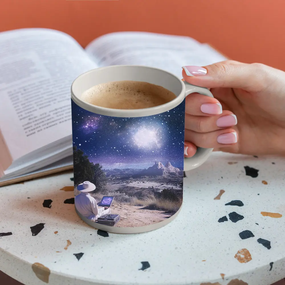 Desert Stargazer Milky Way Night Sky Art – Mugs