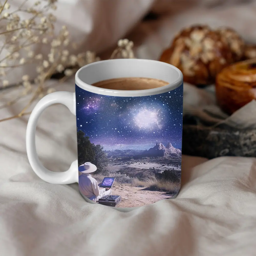 Desert Stargazer Milky Way Night Sky Art – Mugs