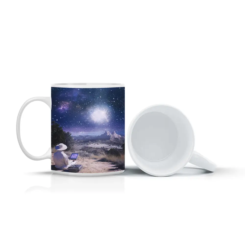 Desert Stargazer Milky Way Night Sky Art – Mugs