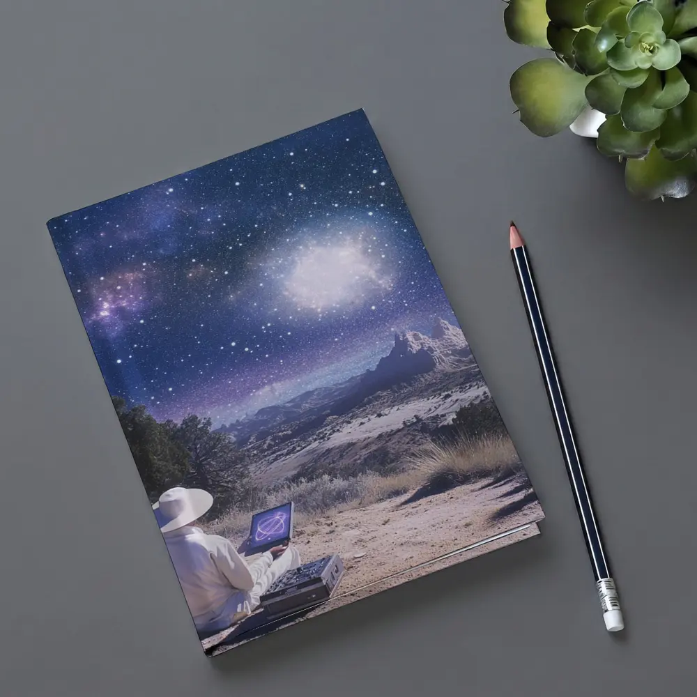 Desert Stargazer Milky Way Night Sky Art – Notebooks