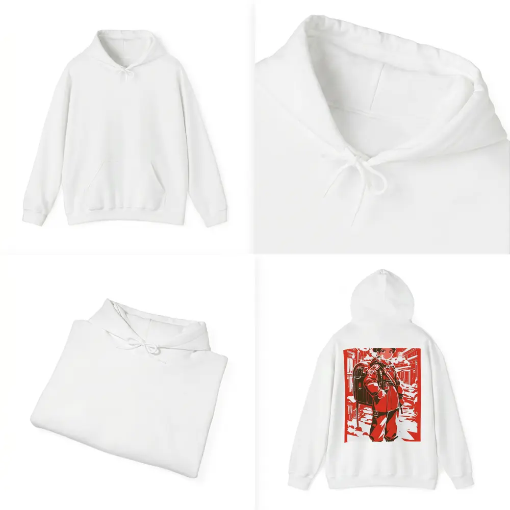 Anime Manga Girl Postal Worker Red City – Hoodies