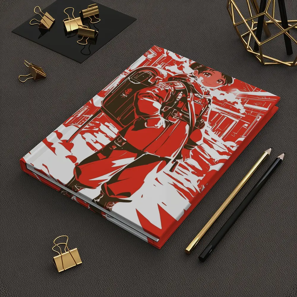 Anime Manga Girl Postal Worker Red City – Notebooks