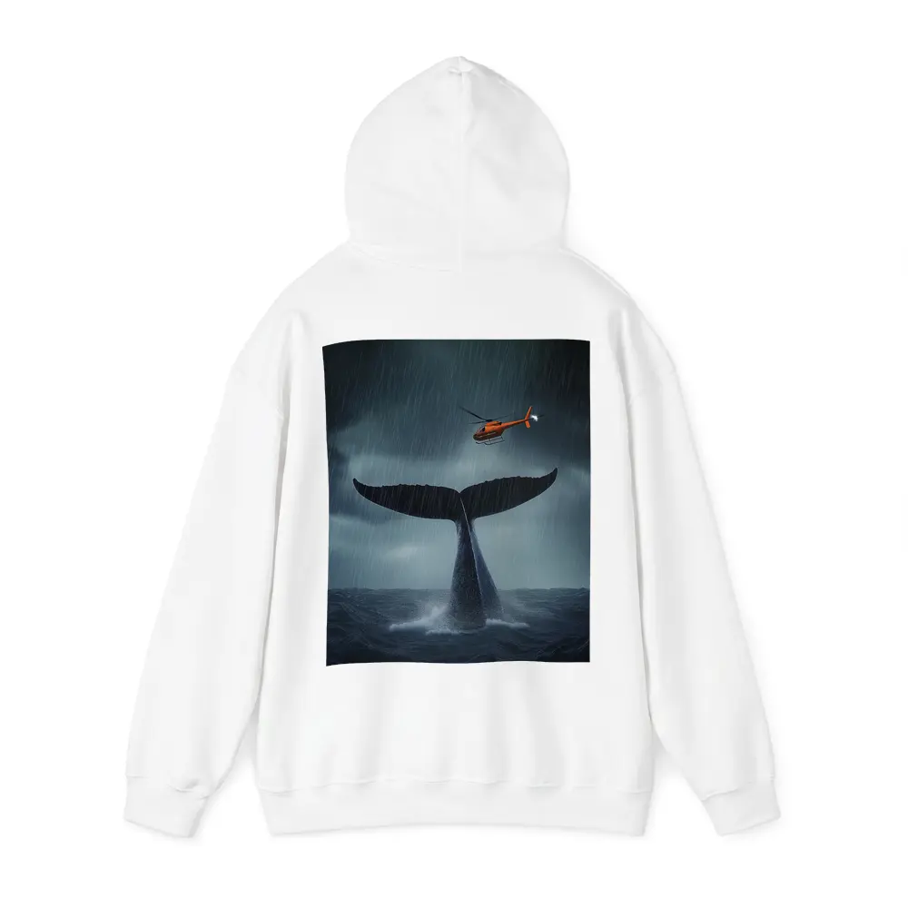 Whale Tail Rising Storm Sea Helicopter – Hoodies