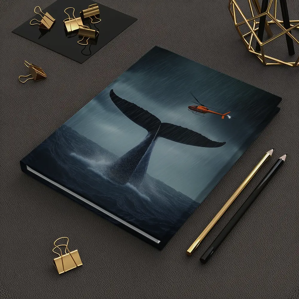 Whale Tail Rising Storm Sea Helicopter – Notebooks