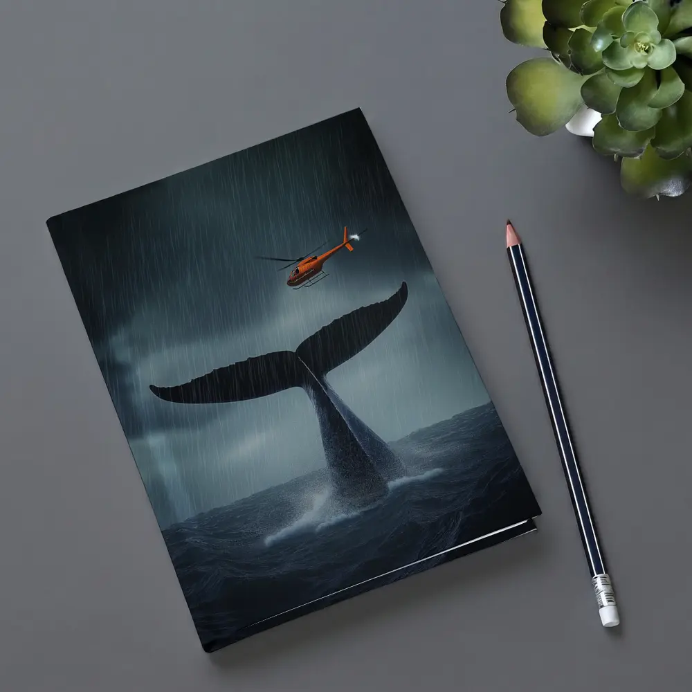 Whale Tail Rising Storm Sea Helicopter – Notebooks