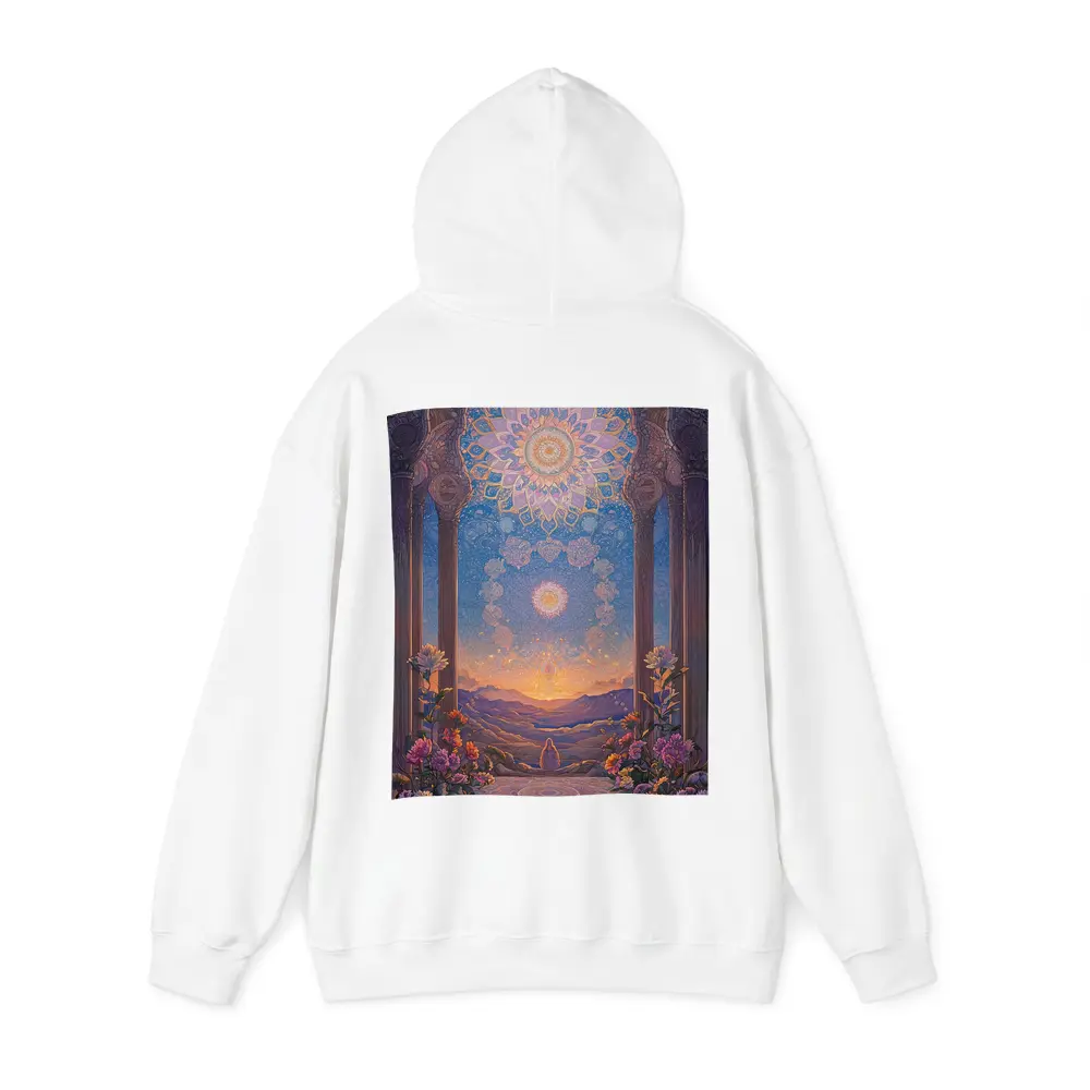 Mandala Arch Floral Mystic Sunset Landscape – Hoodies