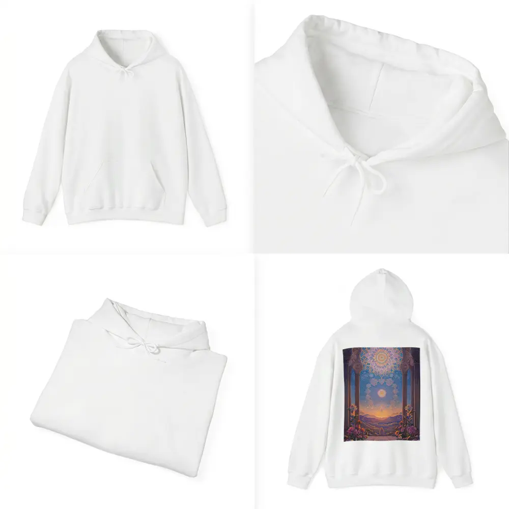 Mandala Arch Floral Mystic Sunset Landscape – Hoodies