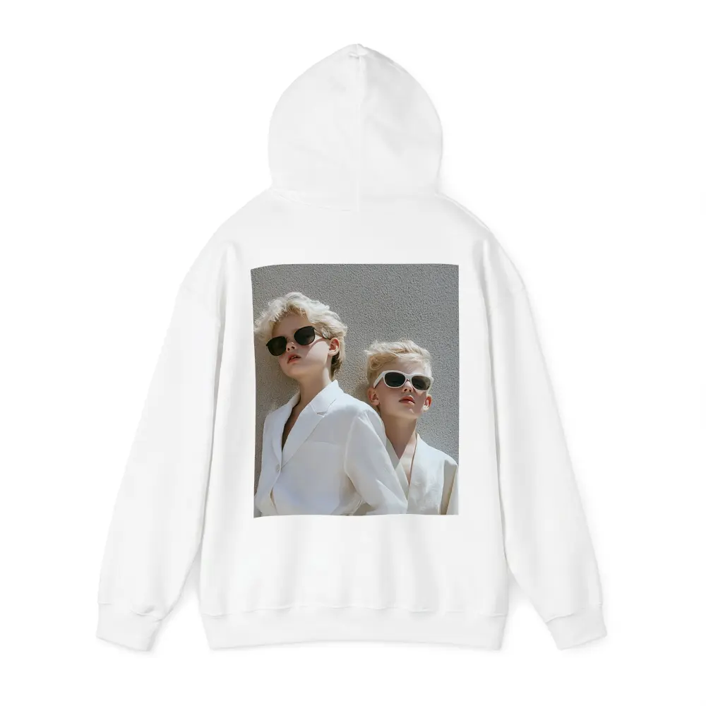 Two Blonde Kids White Blazers Sunglasses – Hoodies