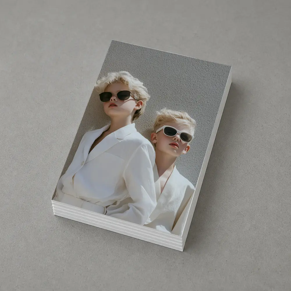 Two Blonde Kids White Blazers Sunglasses – Postcards