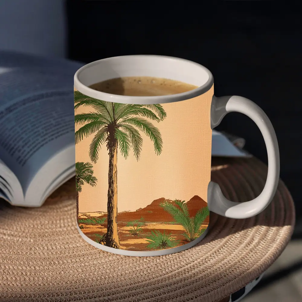 Desert Palm Trees Vintage Botanical Illustration – Mugs