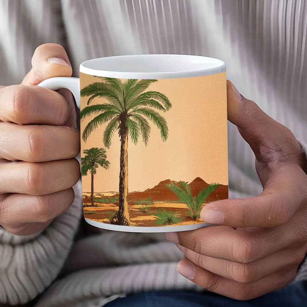 Desert Palm Trees Vintage Botanical Illustration – Mugs