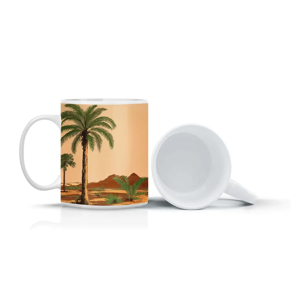 Desert Palm Trees Vintage Botanical Illustration – Mugs