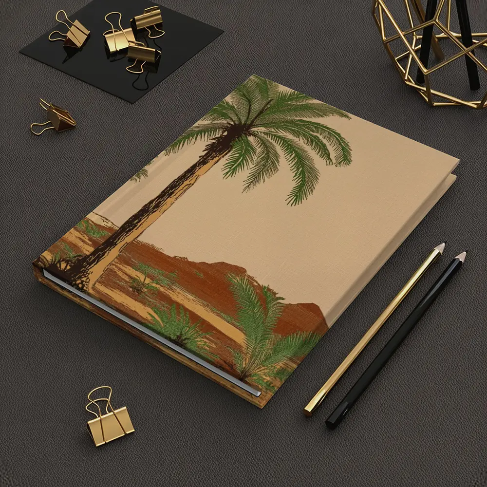 Desert Palm Trees Vintage Botanical Illustration – Notebooks