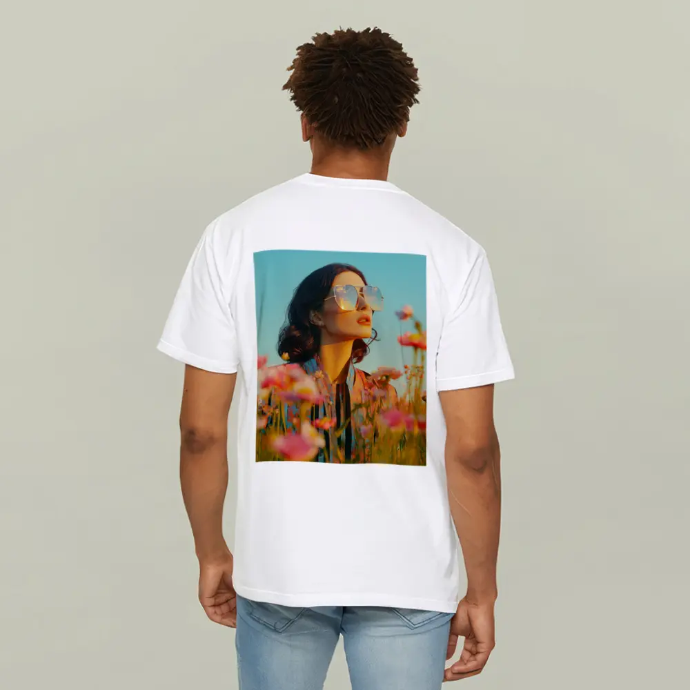 Woman Sunglasses Pink Wildflower Field Summer – T-Shirts