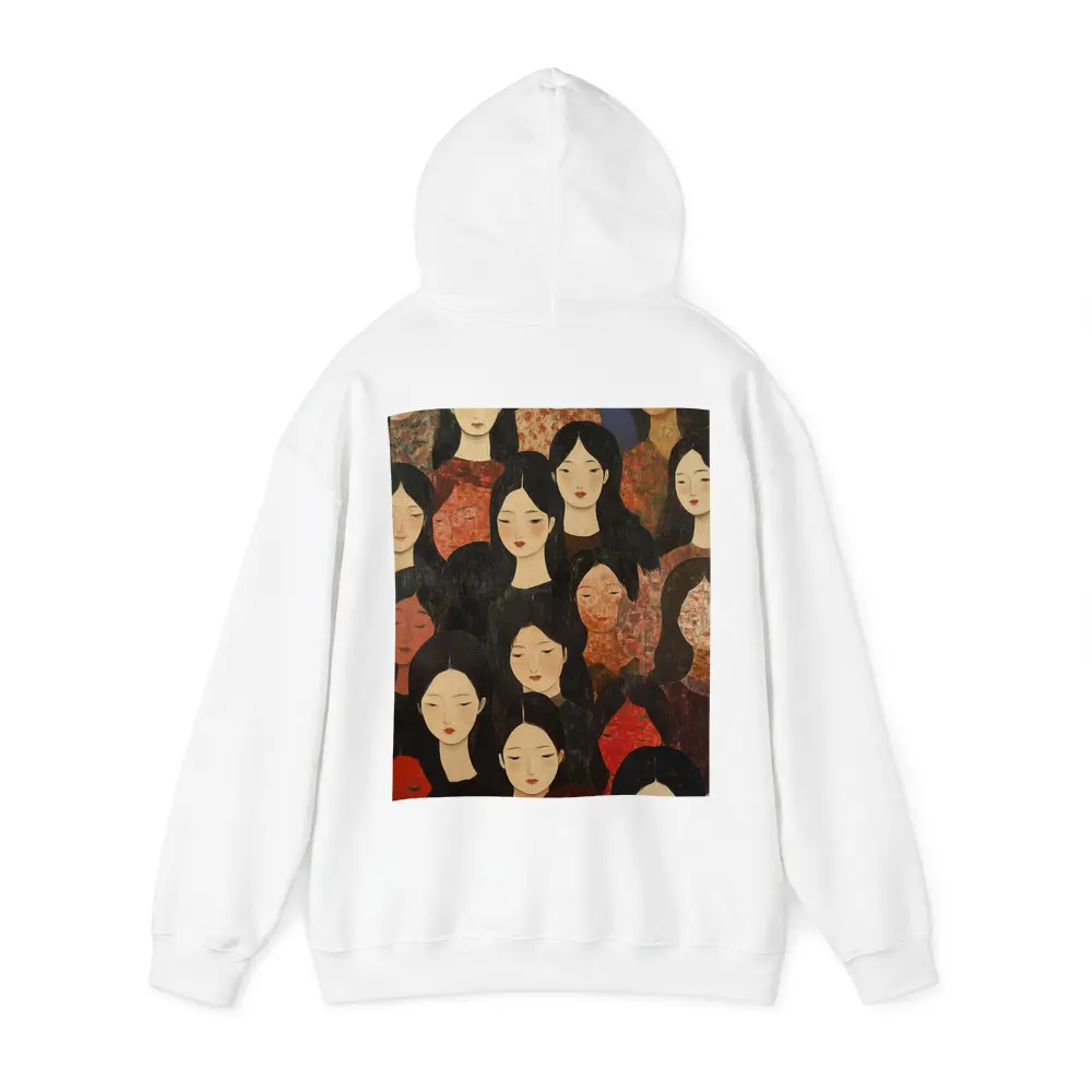 Women Crowd Folk Art Dark Background – Hoodies