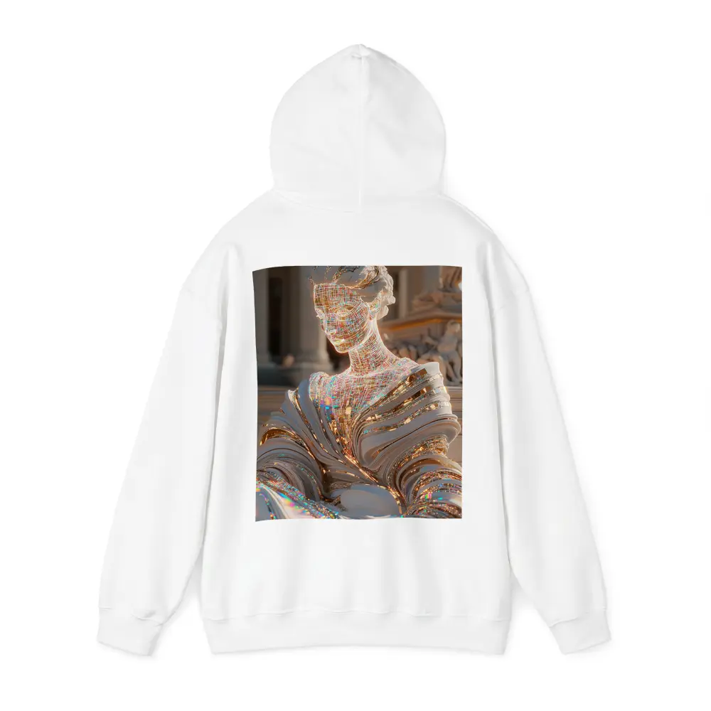 Holographic Greek Sculpture Classical Architecture Background – Hoodies
