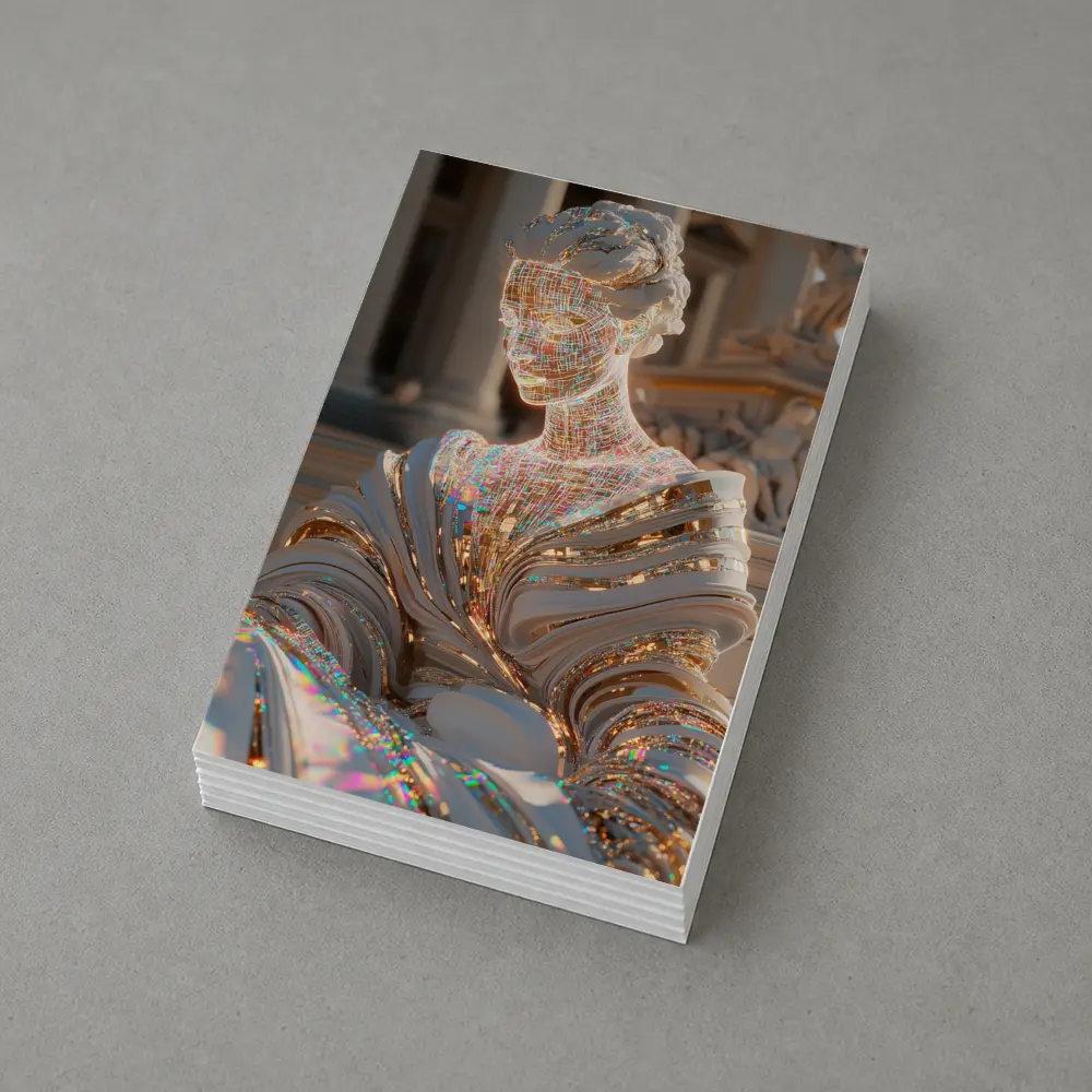 Holographic Greek Sculpture Classical Architecture Background – Postcards
