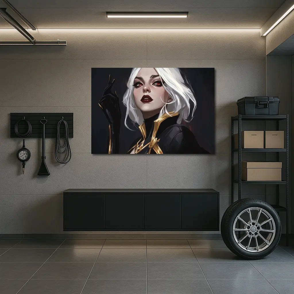 White Haired Villain Woman Dark Fantasy Art – Wall Art