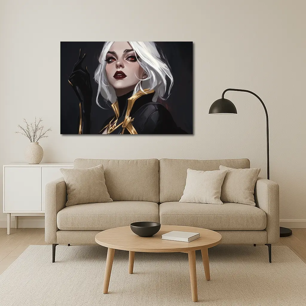 White Haired Villain Woman Dark Fantasy Art – Wall Art