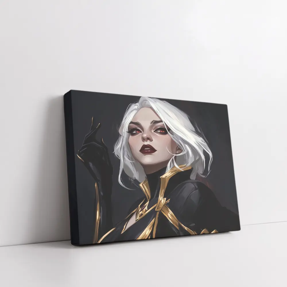 White Haired Villain Woman Dark Fantasy Art – Wall Art