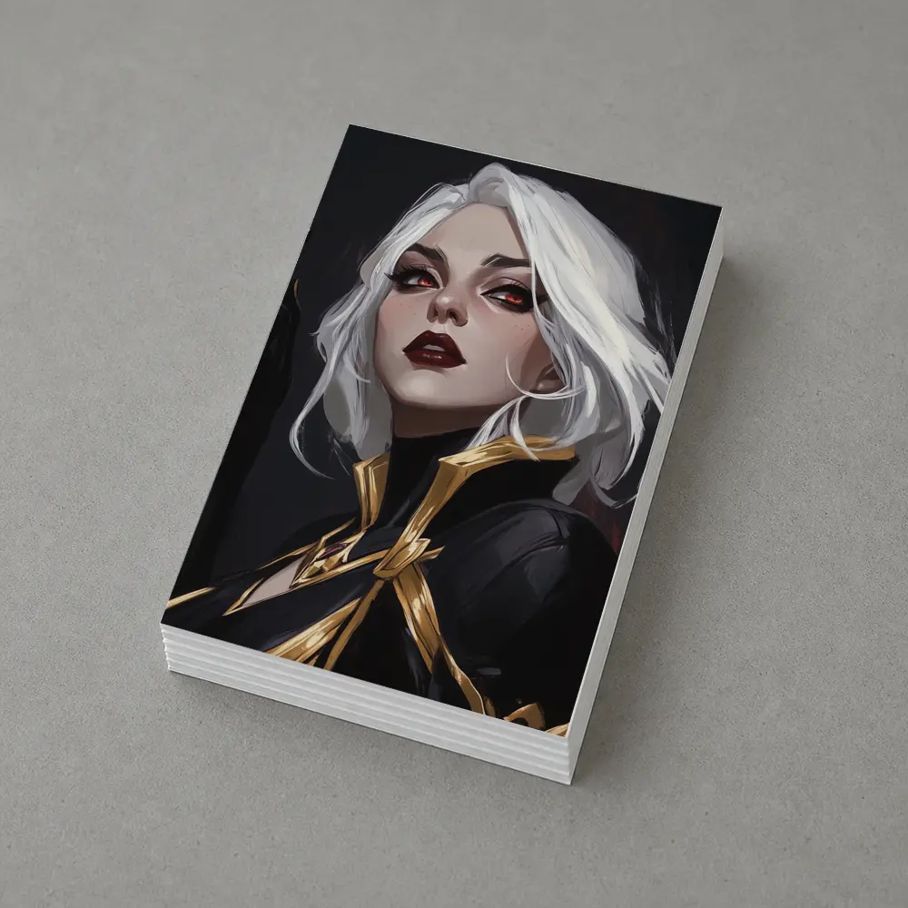 White Haired Villain Woman Dark Fantasy Art – Postcards