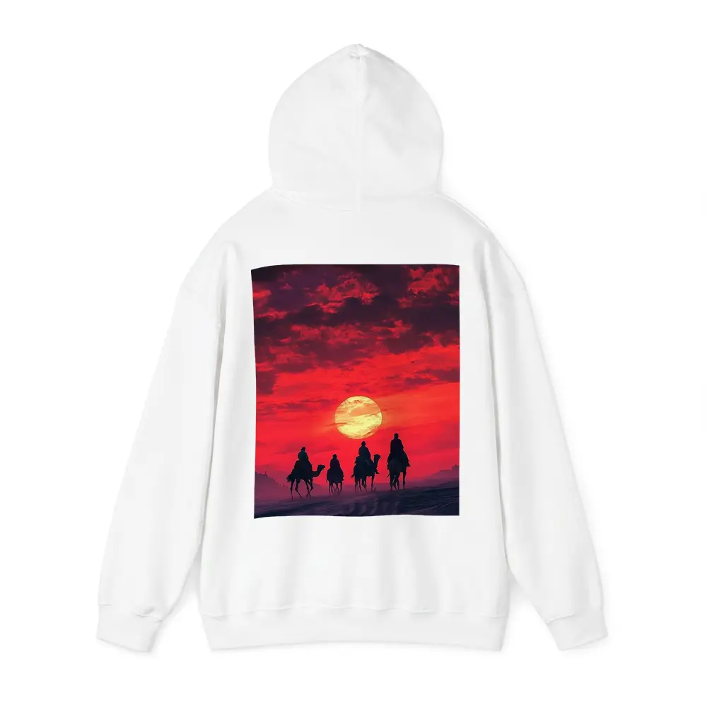 Camel Caravan Silhouette Red Desert Sunset – Hoodies