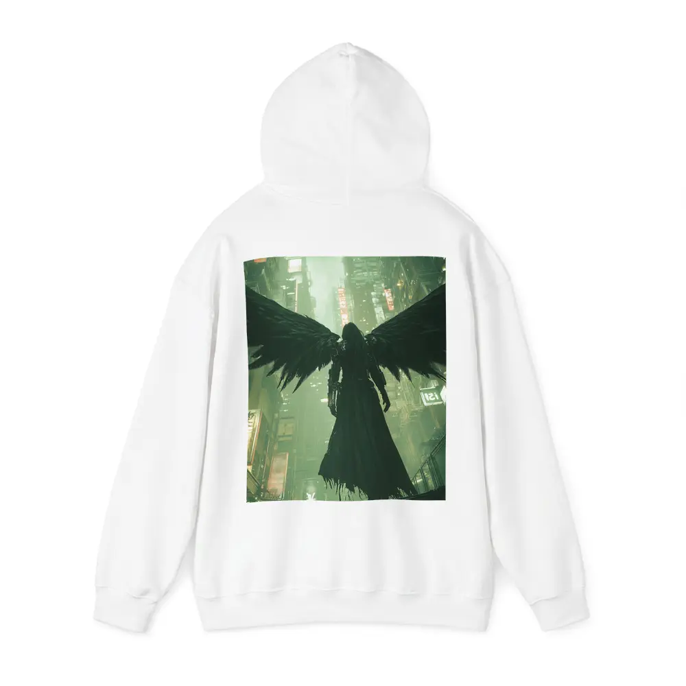 Dark Angel Black Wings Cyberpunk City – Hoodies