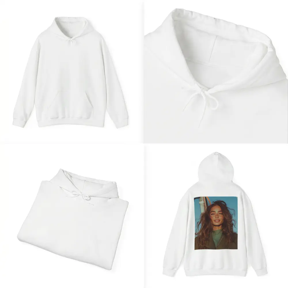 Young Woman Outdoors Blue Sky Portrait – Hoodies
