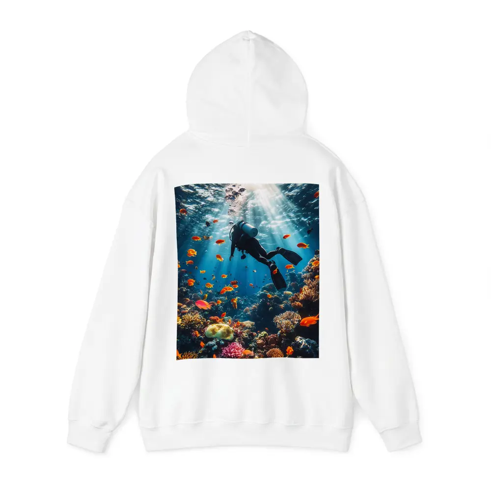 Scuba Diver Over Tropical Coral Reef – Hoodies