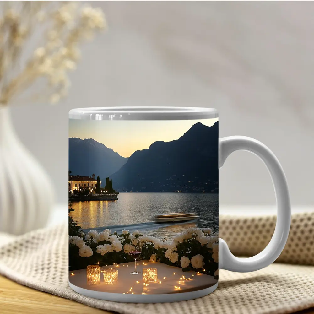 Lake Como Sunset Roses Candlelight Evening – Mugs