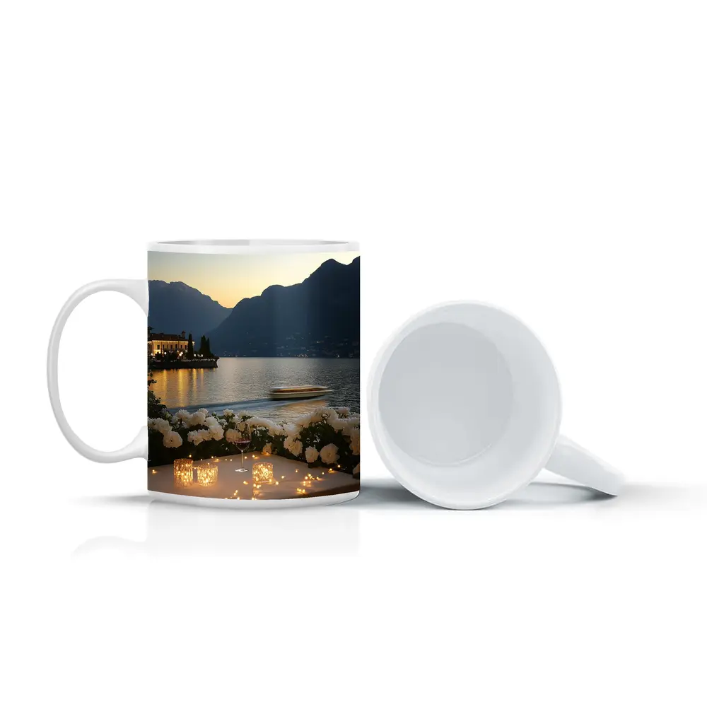 Lake Como Sunset Roses Candlelight Evening – Mugs