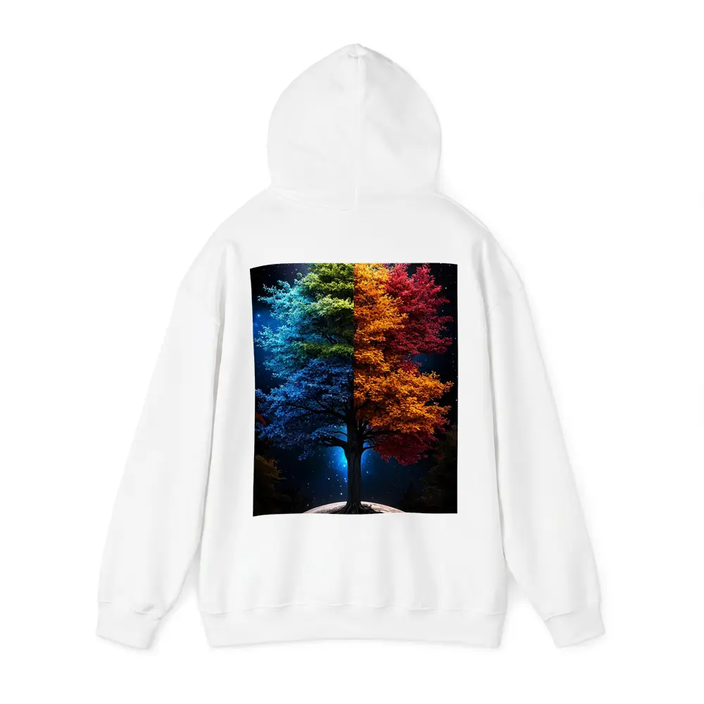 Colorful Tree Split Seasons Starry Night – Hoodies