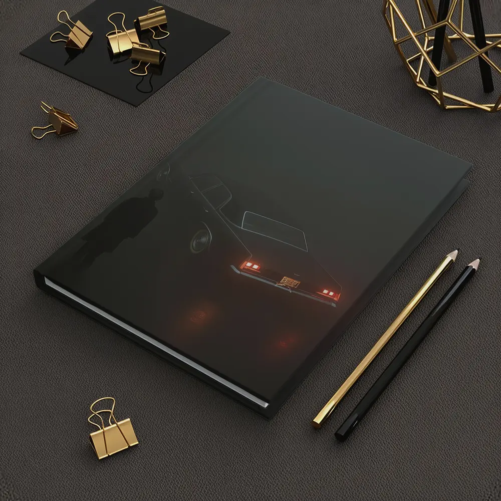 Dark Chevrolet Impala Figure Foggy Night – Notebooks