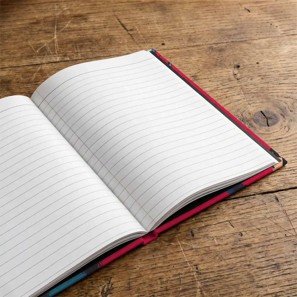 Girl Confronting Monster Anime Red Background – Notebooks